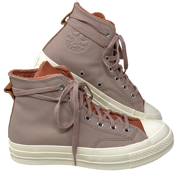 Converse Chuck 70 Counter Climate High Top Pink Leather Women's Sneakers A01332C - Picture 2 of 9